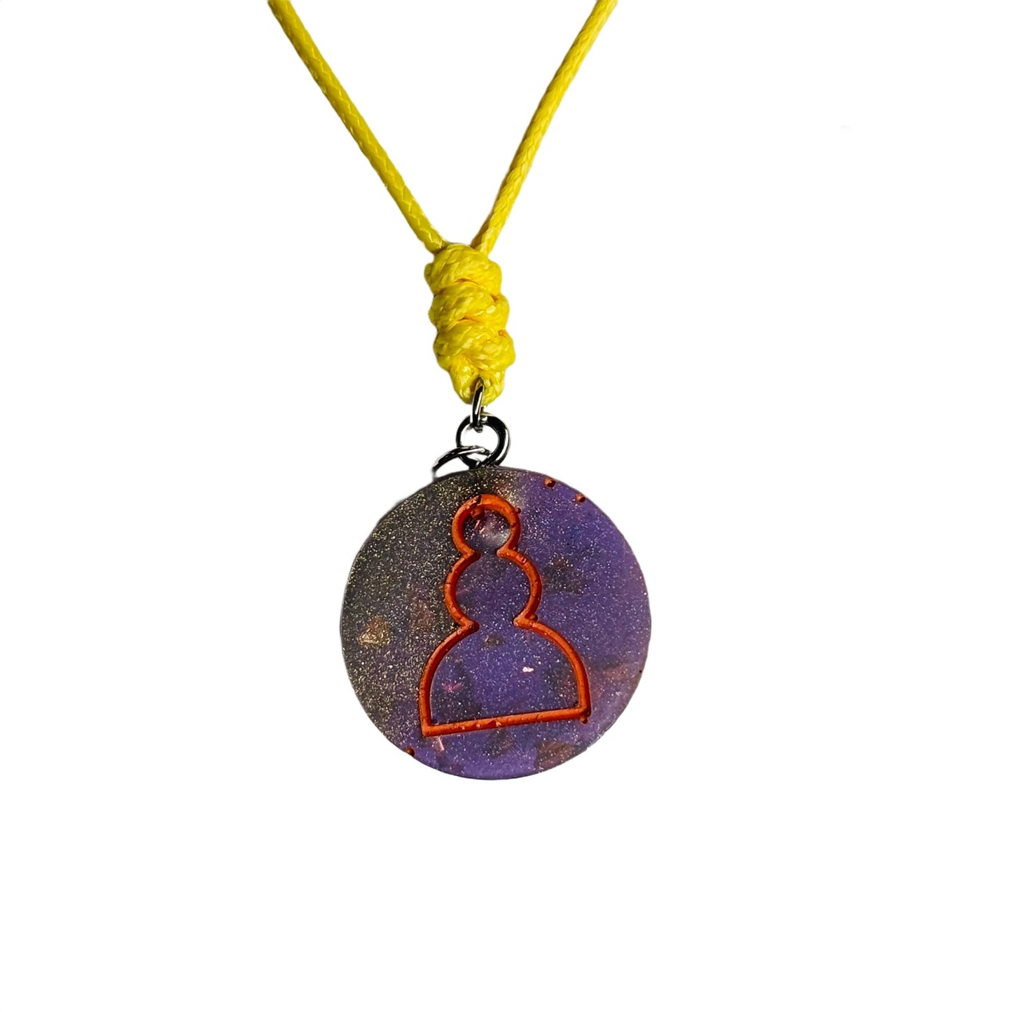 Purple Pawn - Handmade Resin Chess Necklace