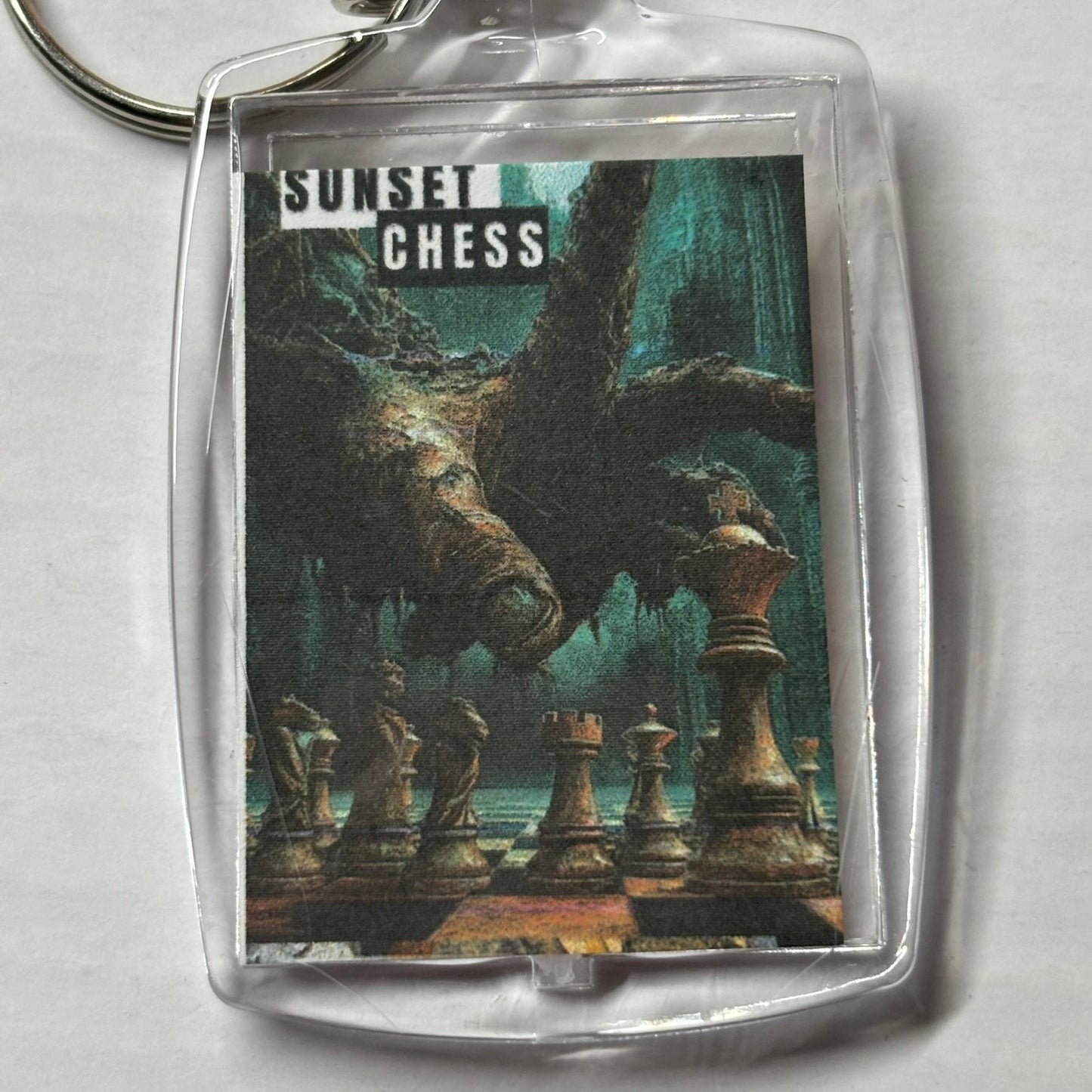 Dark Hand - Chess  Photo Keychain