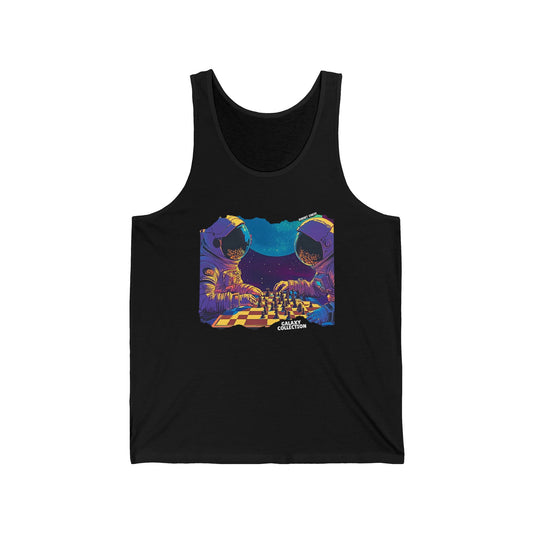 Dual Space Match - Black Chess Tank Top