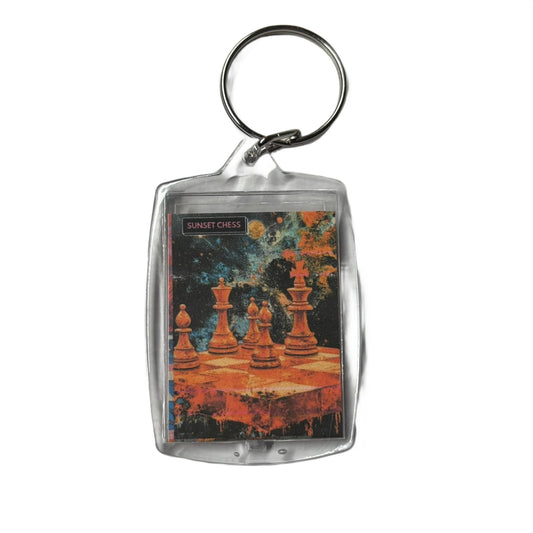Orange Sploosh - Chess  Photo Keychain