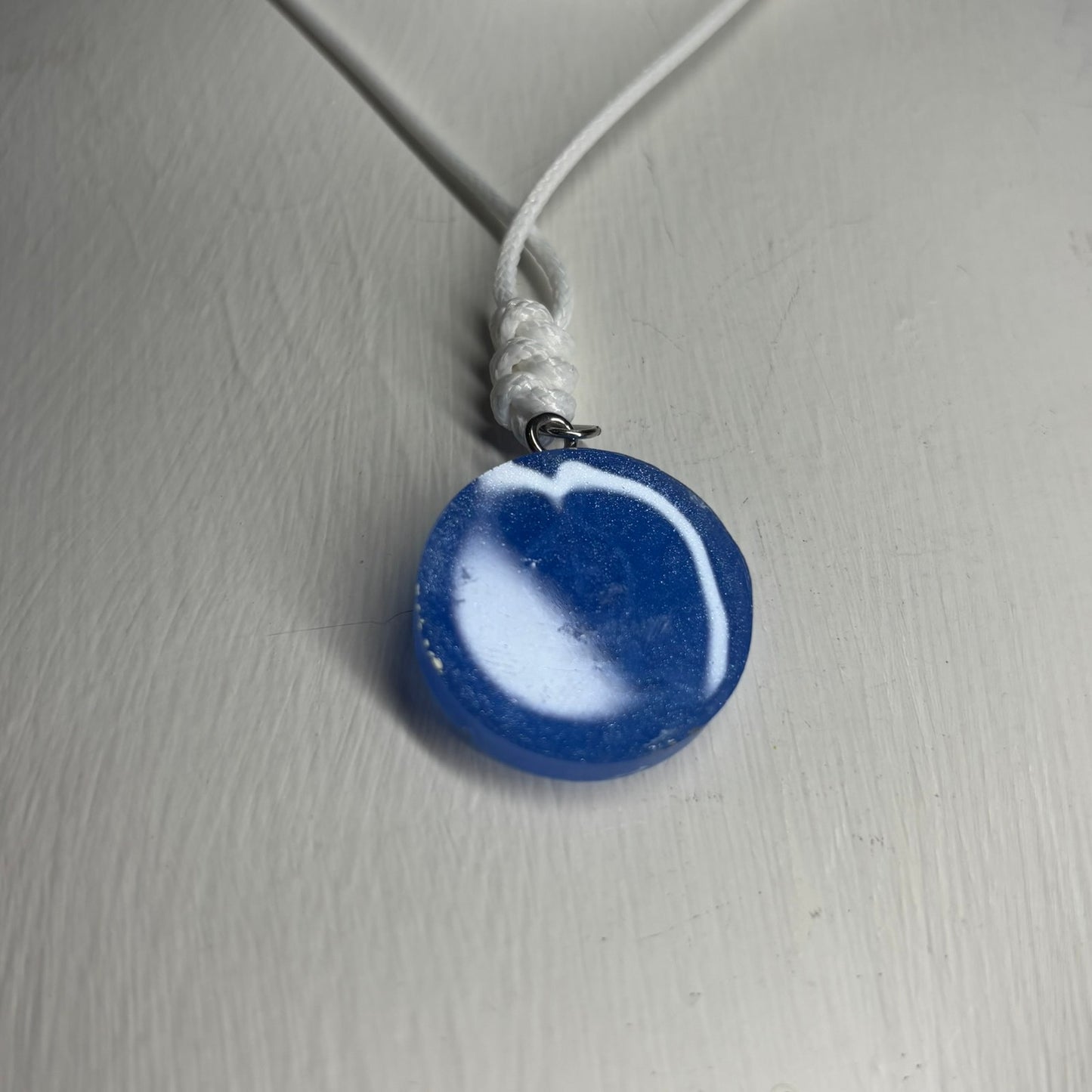 Blue Bishop - Handmade Resin Chess Necklace