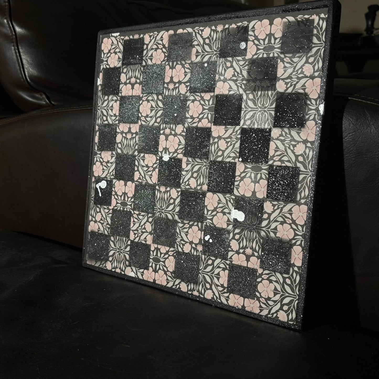 Vintage Chrome Mist - Scrapbook Chess Board