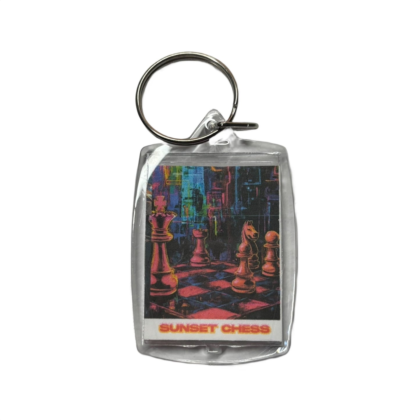 Retro Board - Chess  Photo Keychain