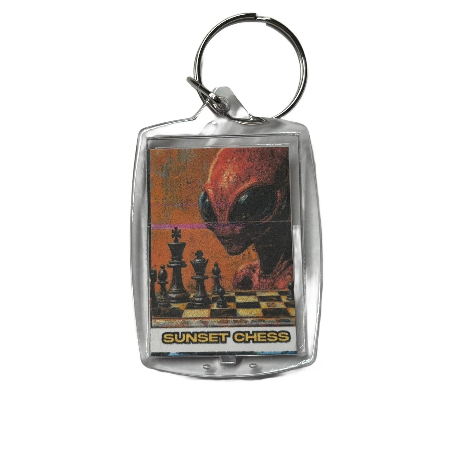 Red Alien - Chess  Photo Keychain