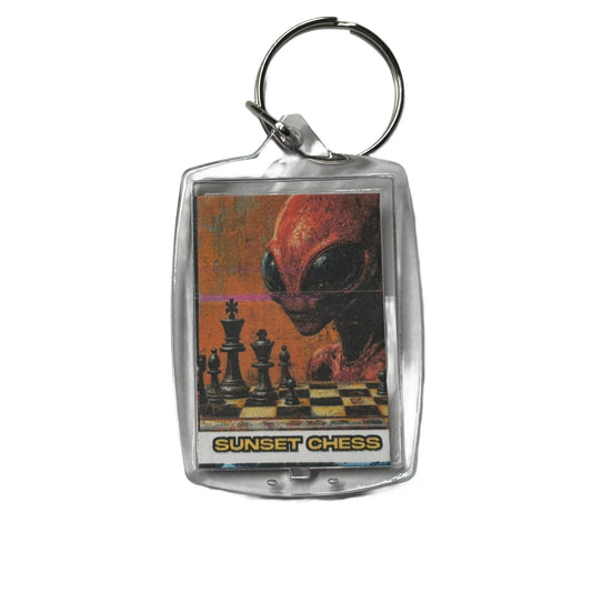 Red Alien - Chess  Photo Keychain