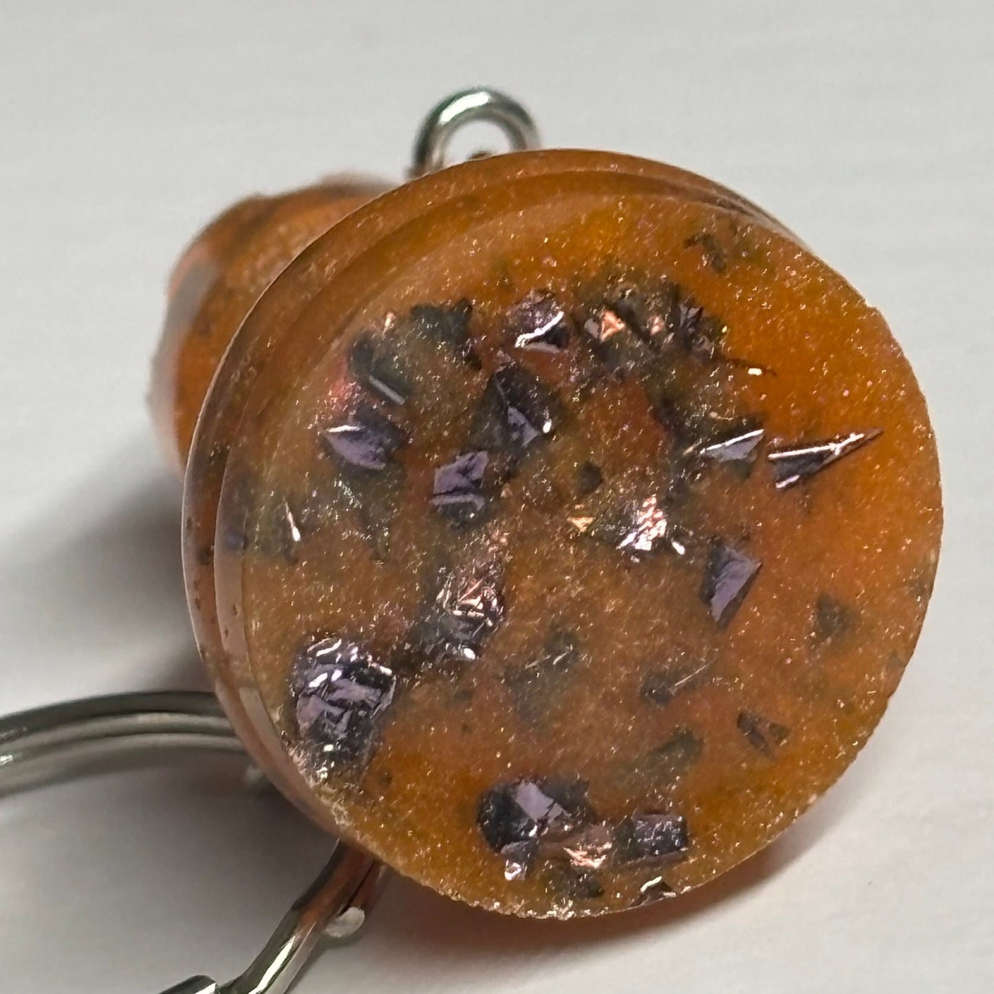 Spotted Orange Rook - Handmade Resin Keychain