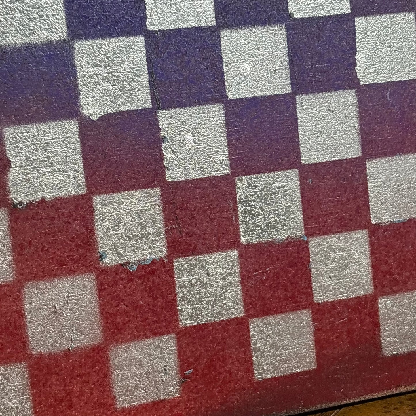 Red & Purple Chrome - Painted Double Sided Chess Board