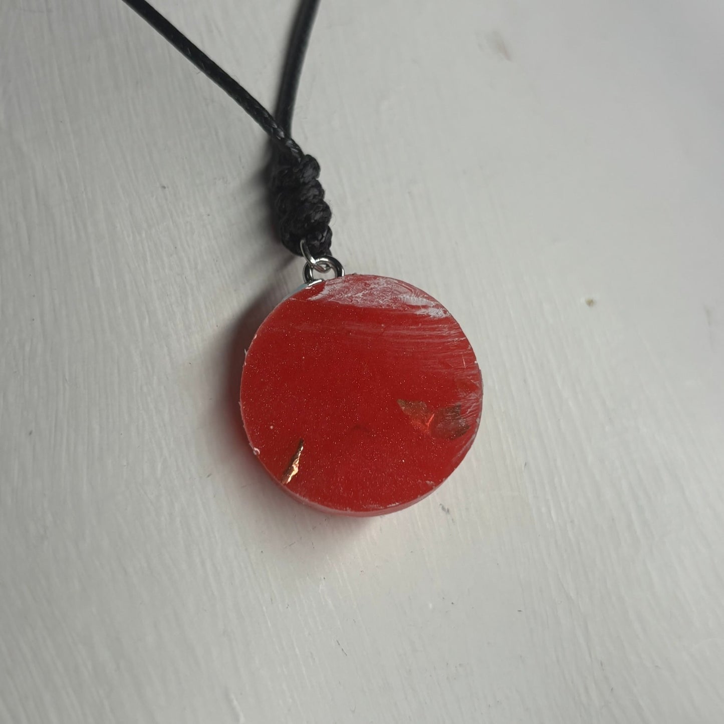 Red/Pink King - Handmade Resin Chess Necklace