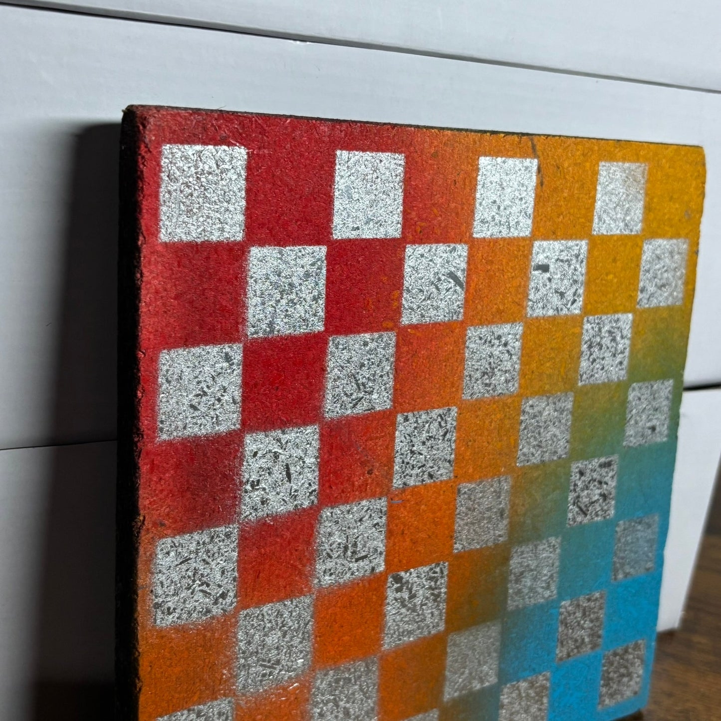 Chrome Color Smudge - Painted Double Sided Chess Board