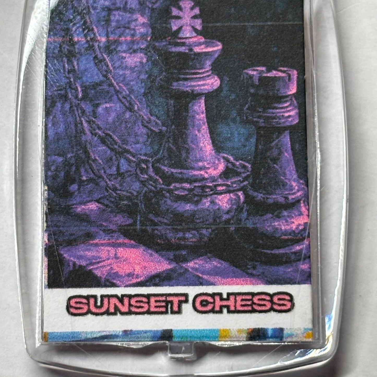 Purple Stone - Chess  Photo Keychain