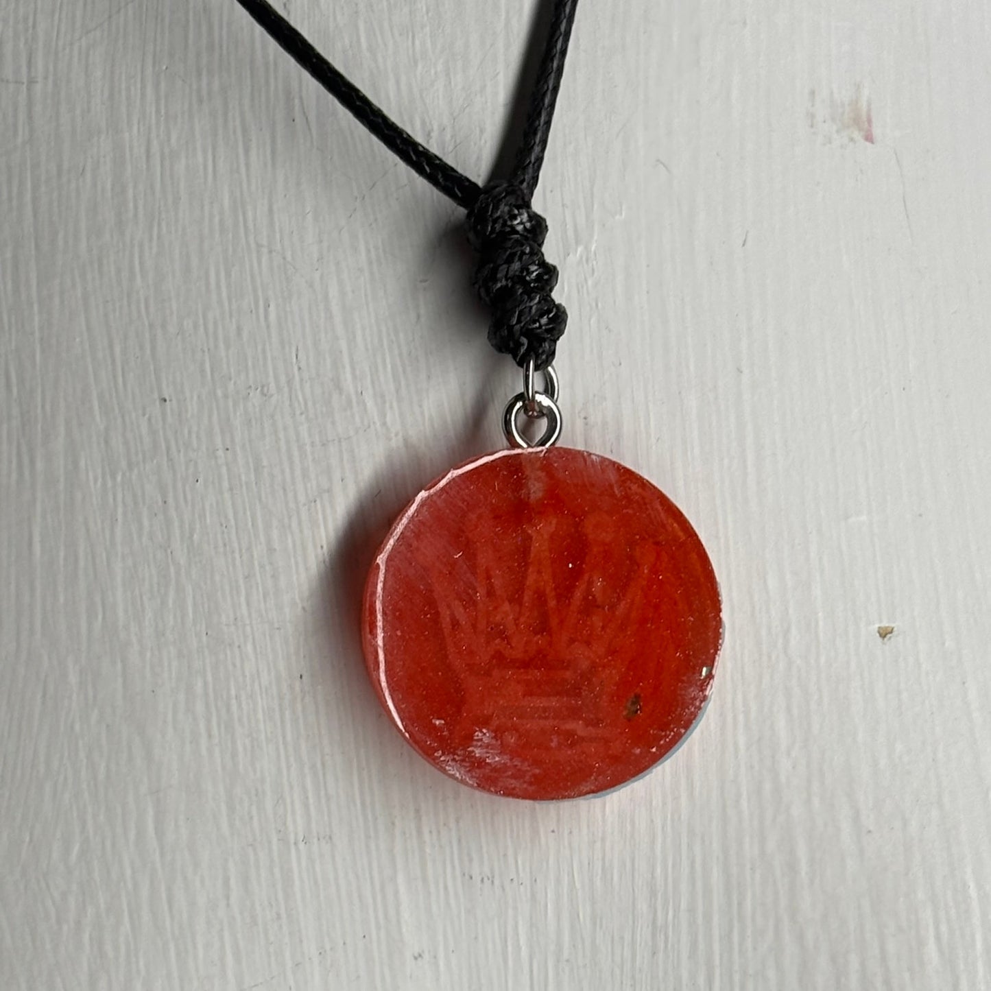 Cherry Red Queen - Handmade Resin Chess Necklace