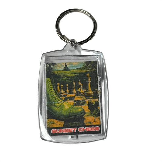 The Green Boot - Sunset Chess Photo Keychain