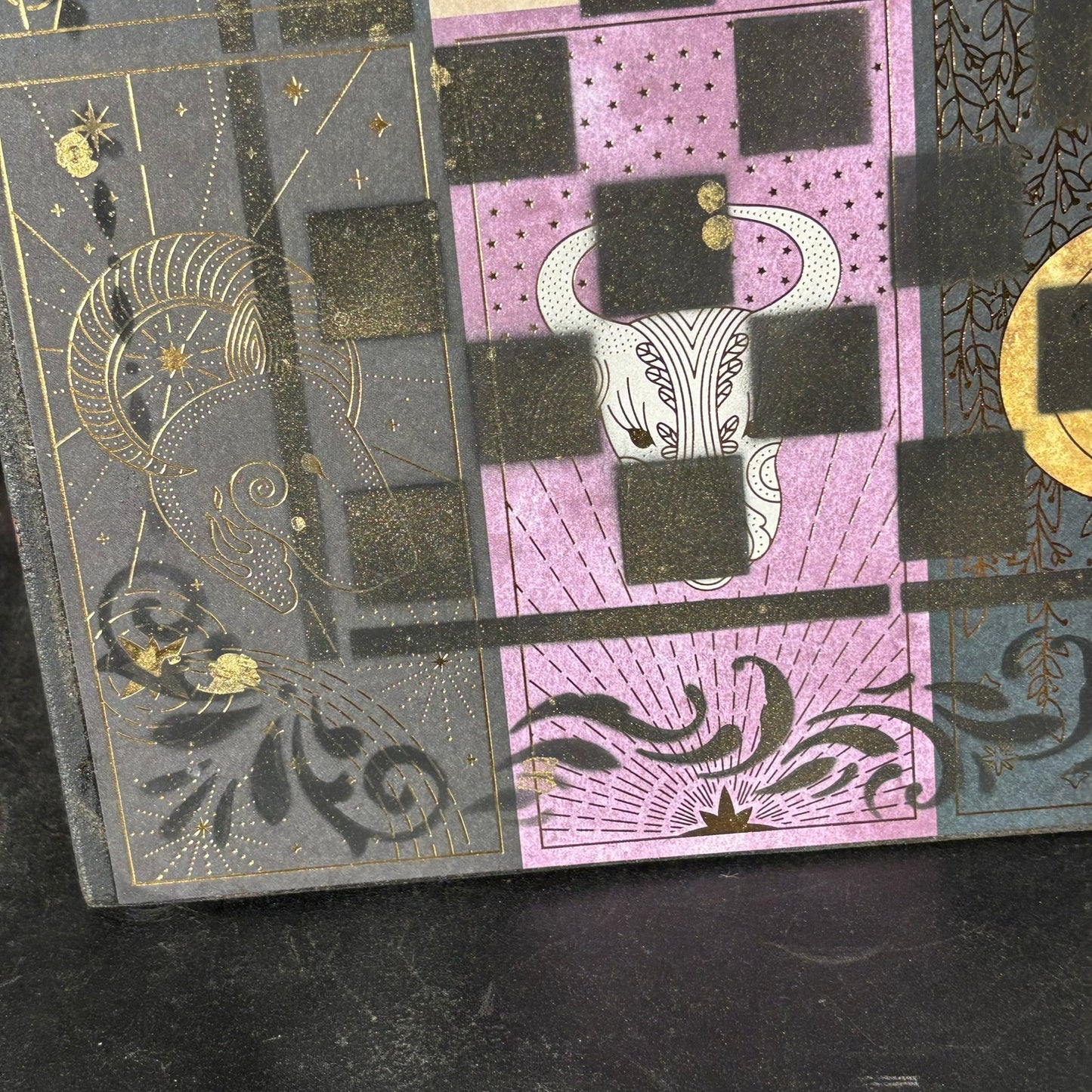 Midnight Collage - Scrapbook Chess Board