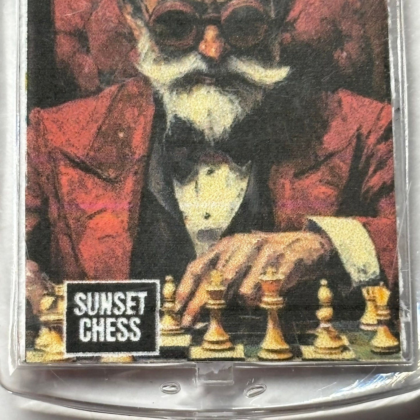 Mustache Man - Chess  Photo Keychain
