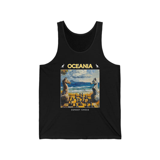 Beach Chess - Black Chess Tank Top