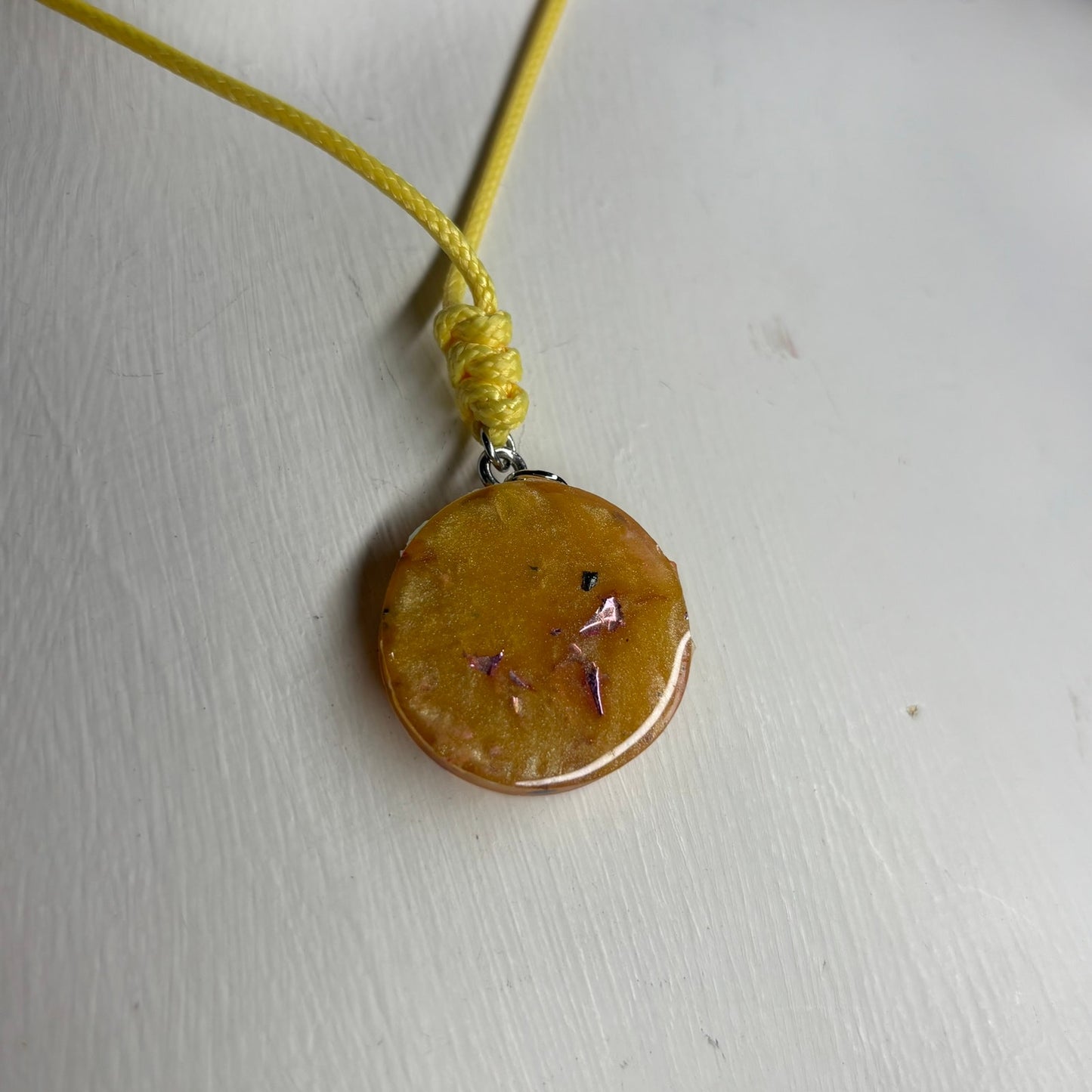 Sunset Orange King - Handmade Resin Chess Necklace