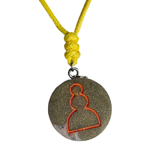 Vintage Pawn - Handmade Resin Chess Necklace