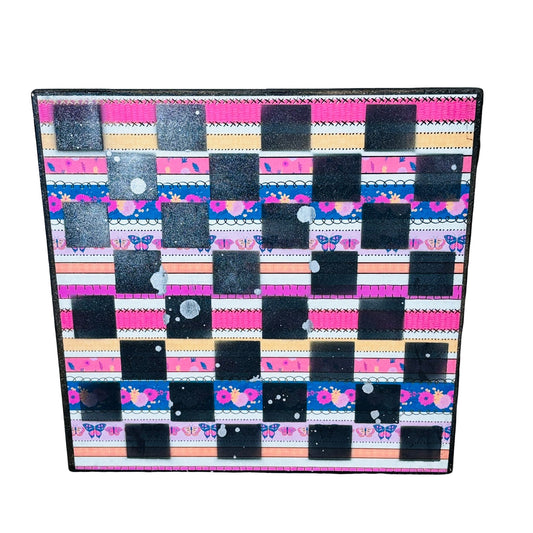 Pink Ripple Butterfly - Scrapbook Chess Board