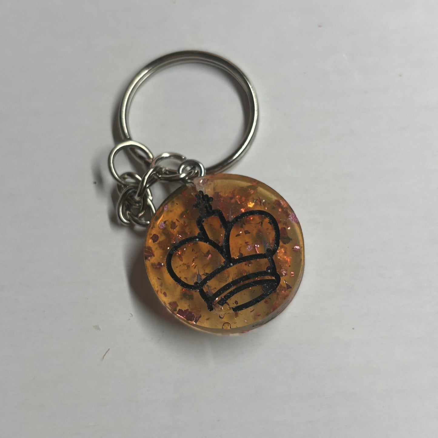 Royal Amber King - Handmade Resin Keychain