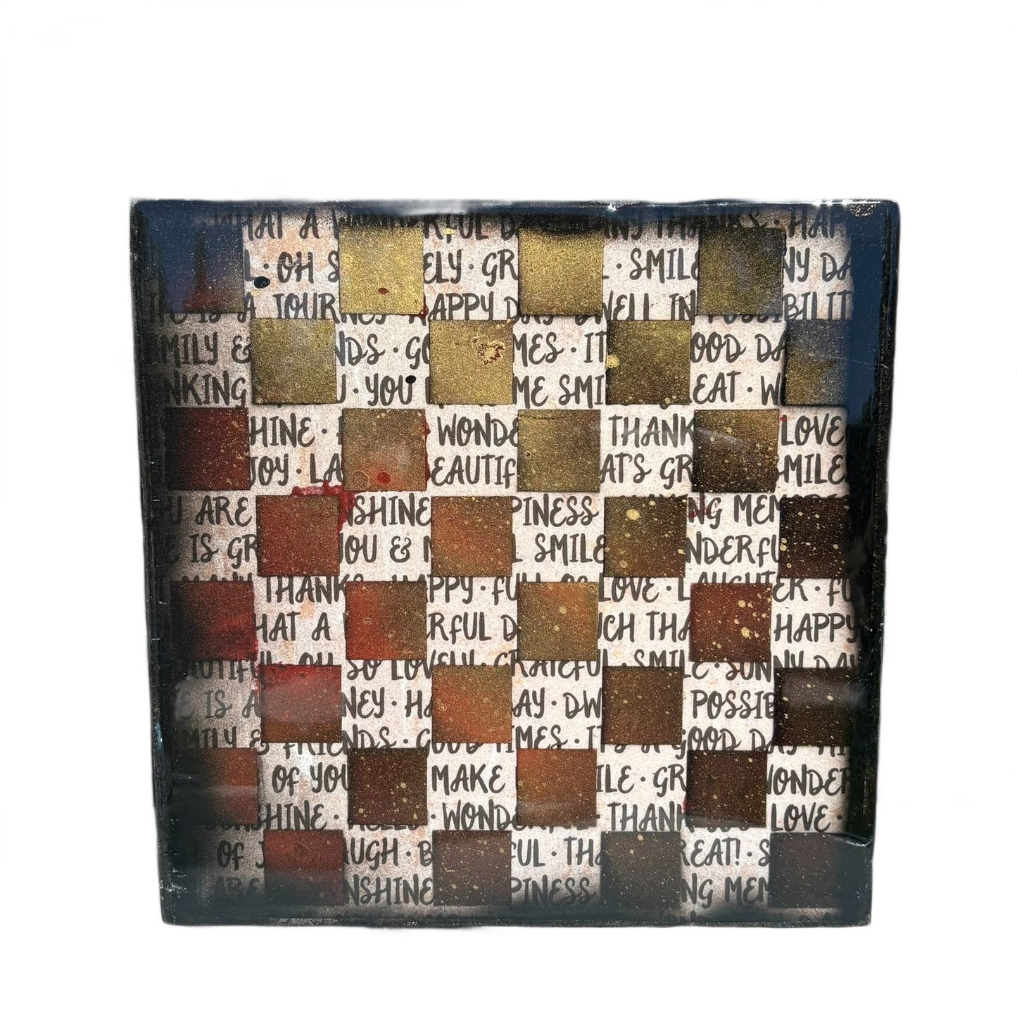 Positive Words - Resin Coated Chess Board
