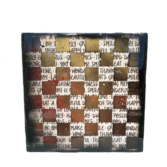 Positive Words - Resin Coated Chess Board