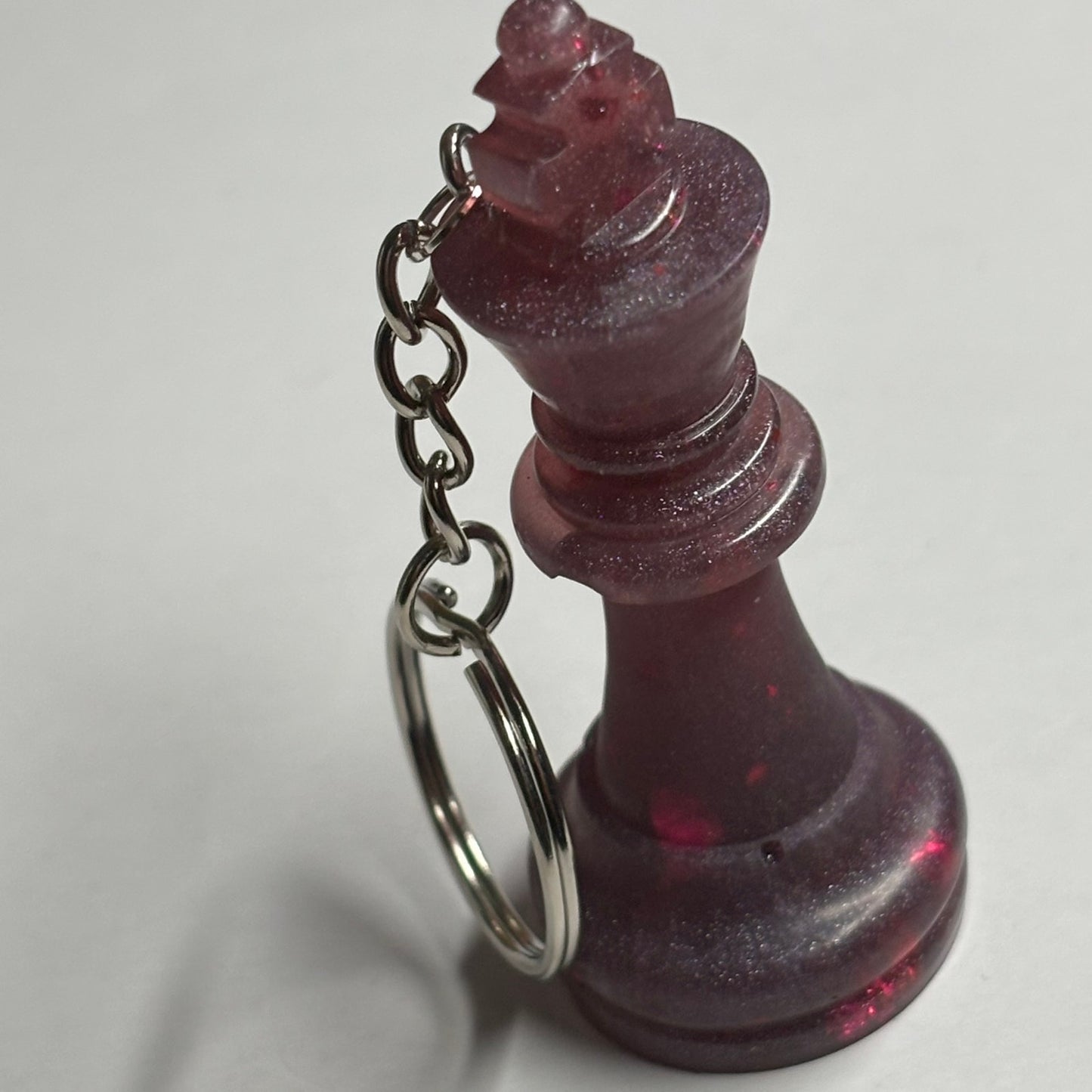 Purple Specked King - Handmade Resin Keychain