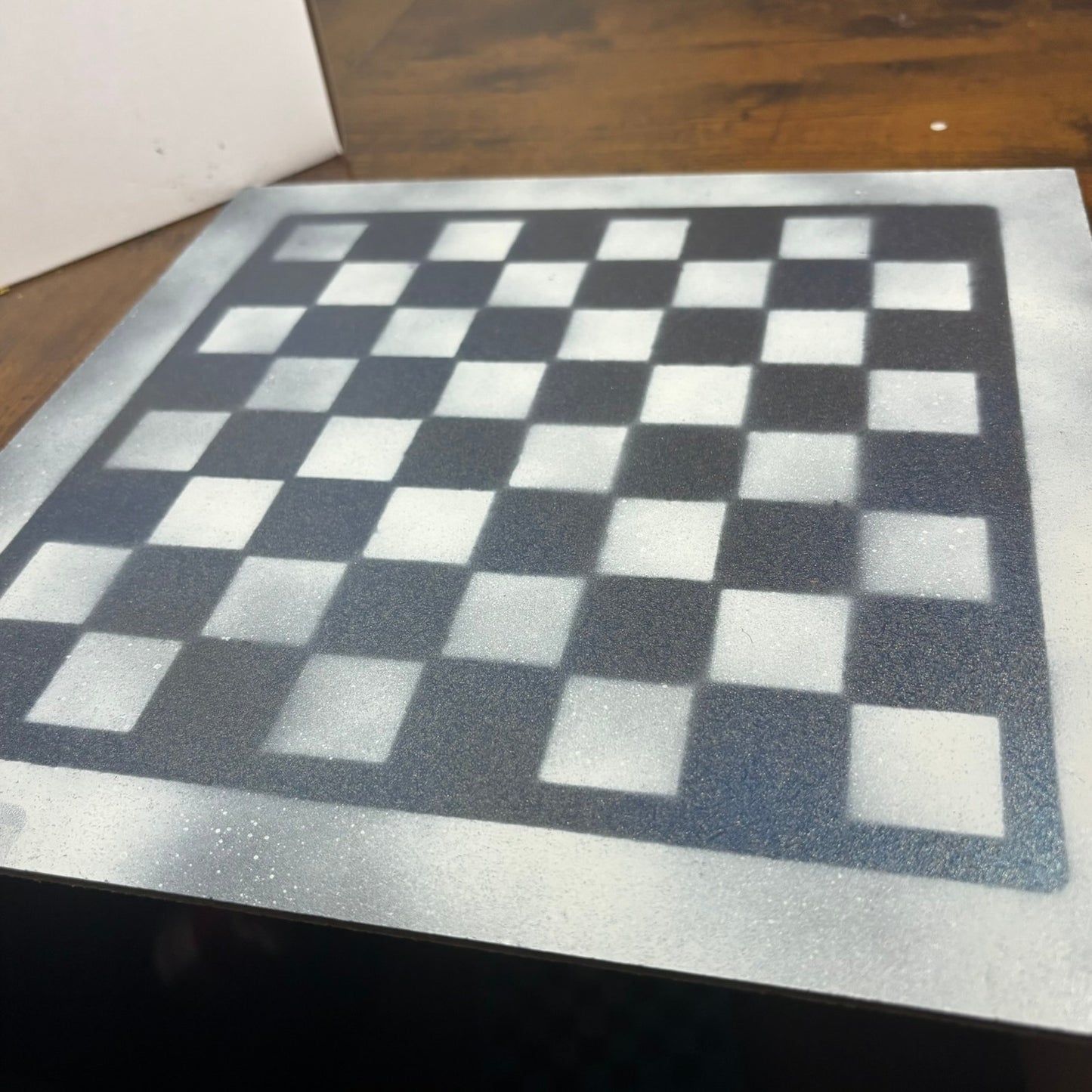 Metallic Blue - Painted Chess Board