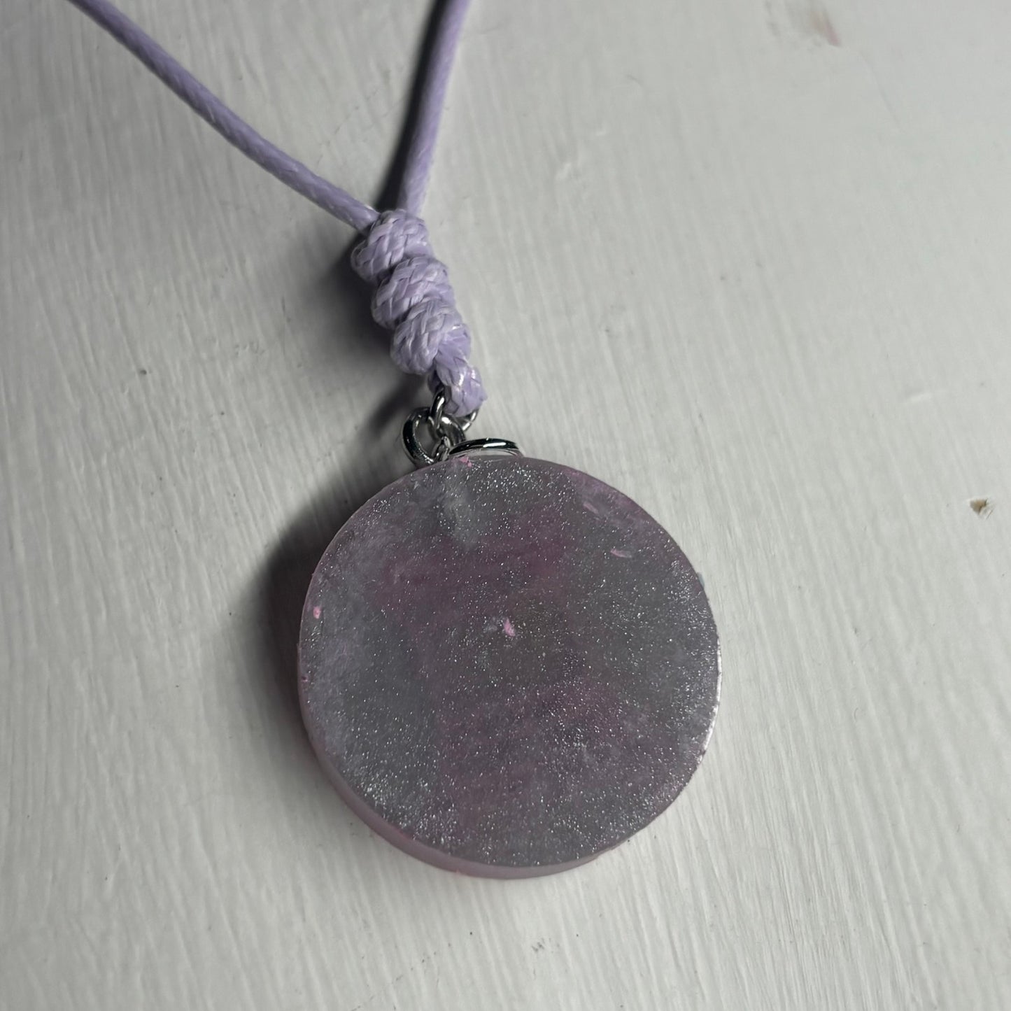 Purple & Pink Rook - Handmade Resin Chess Necklace