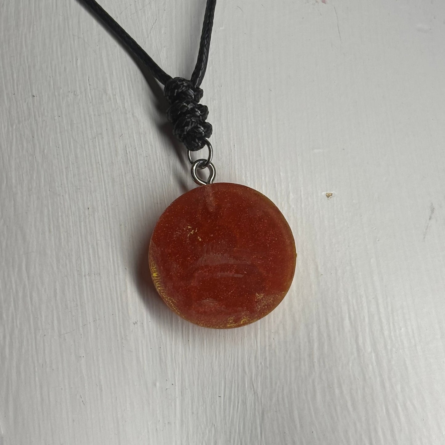 Dark Red Pawn - Handmade Resin Chess Necklace