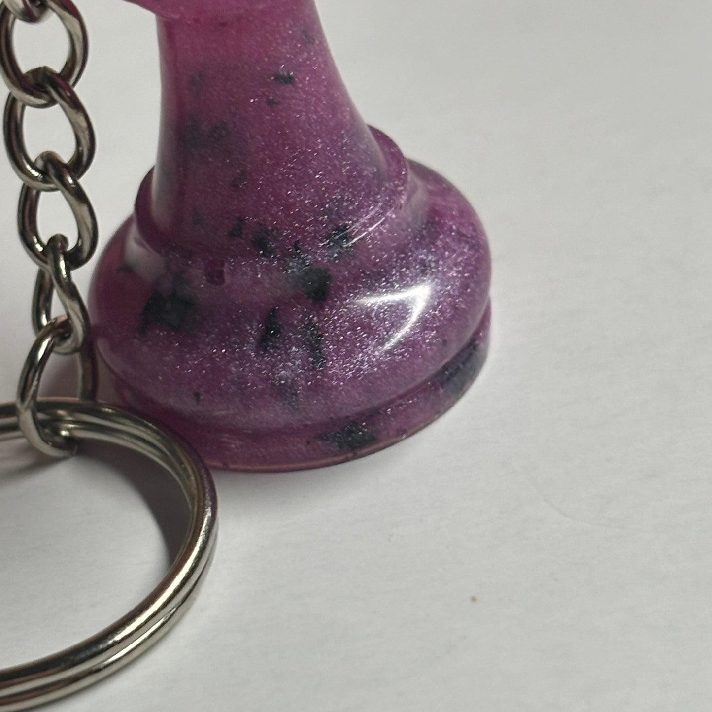Purple/Pink Rook - Handmade Resin Keychain