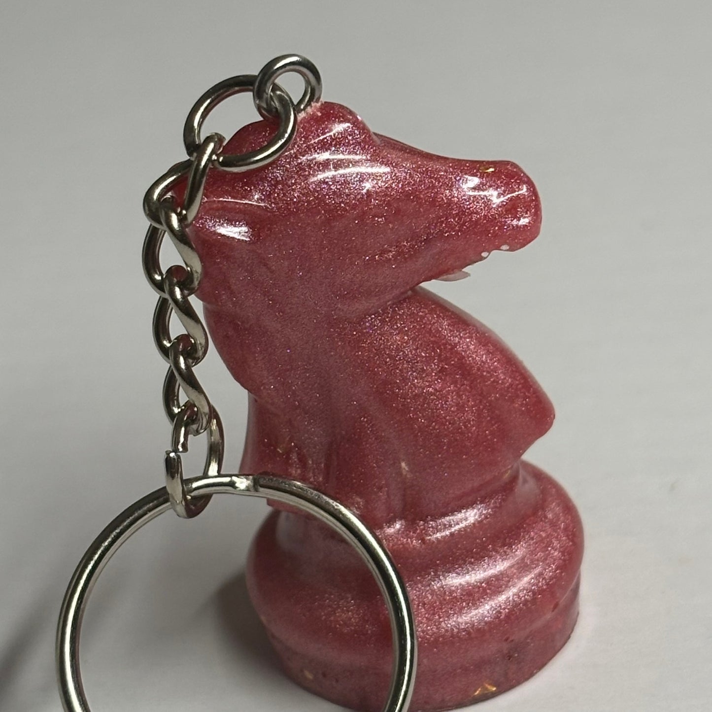 Solid Pink Knight - Handmade Resin Keychain