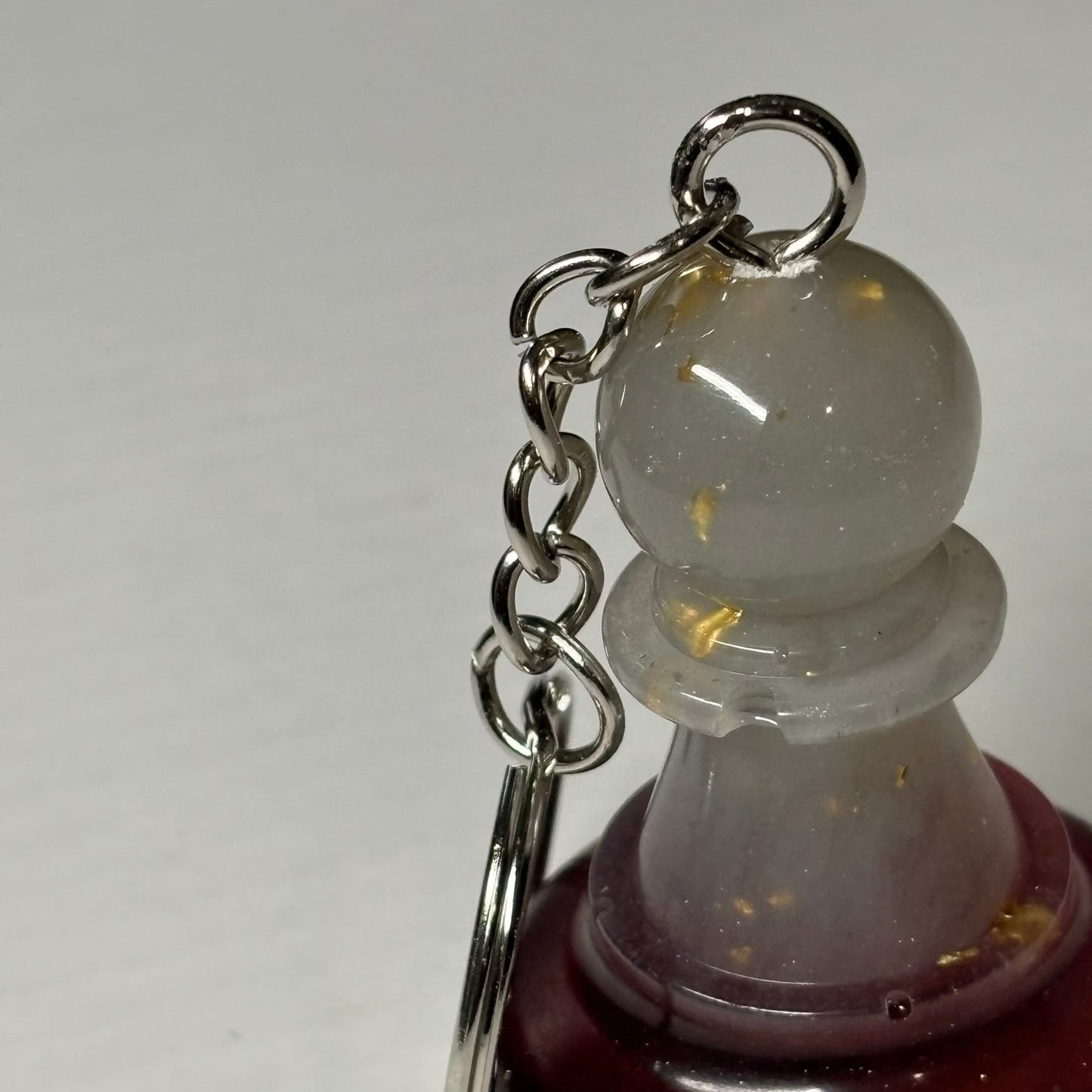 Violet Bottom Crystal Pawn - Handmade Resin Keychain - Large Edition