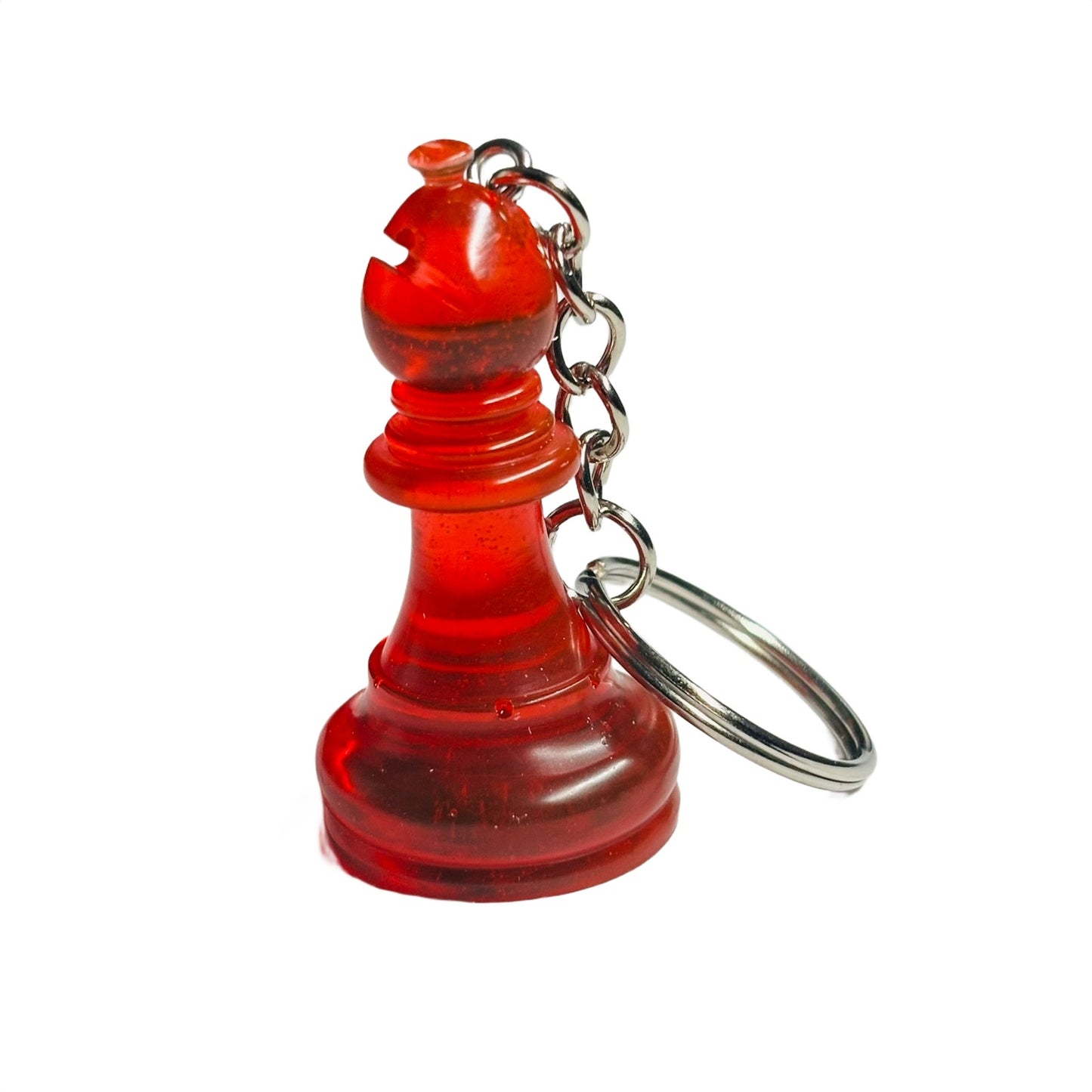 Cherry Red Bishop - Handmade Resin Keychain