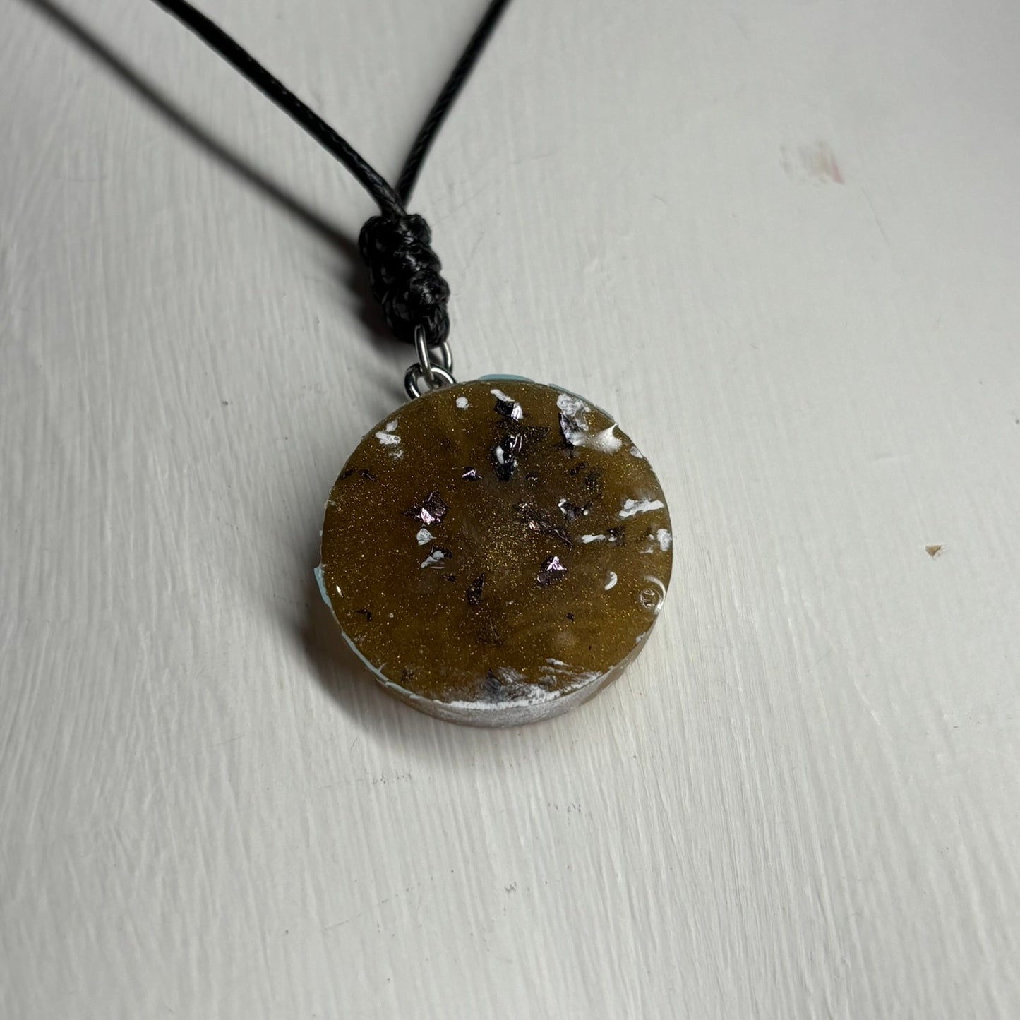 Yellow King - Handmade Resin Chess Necklace