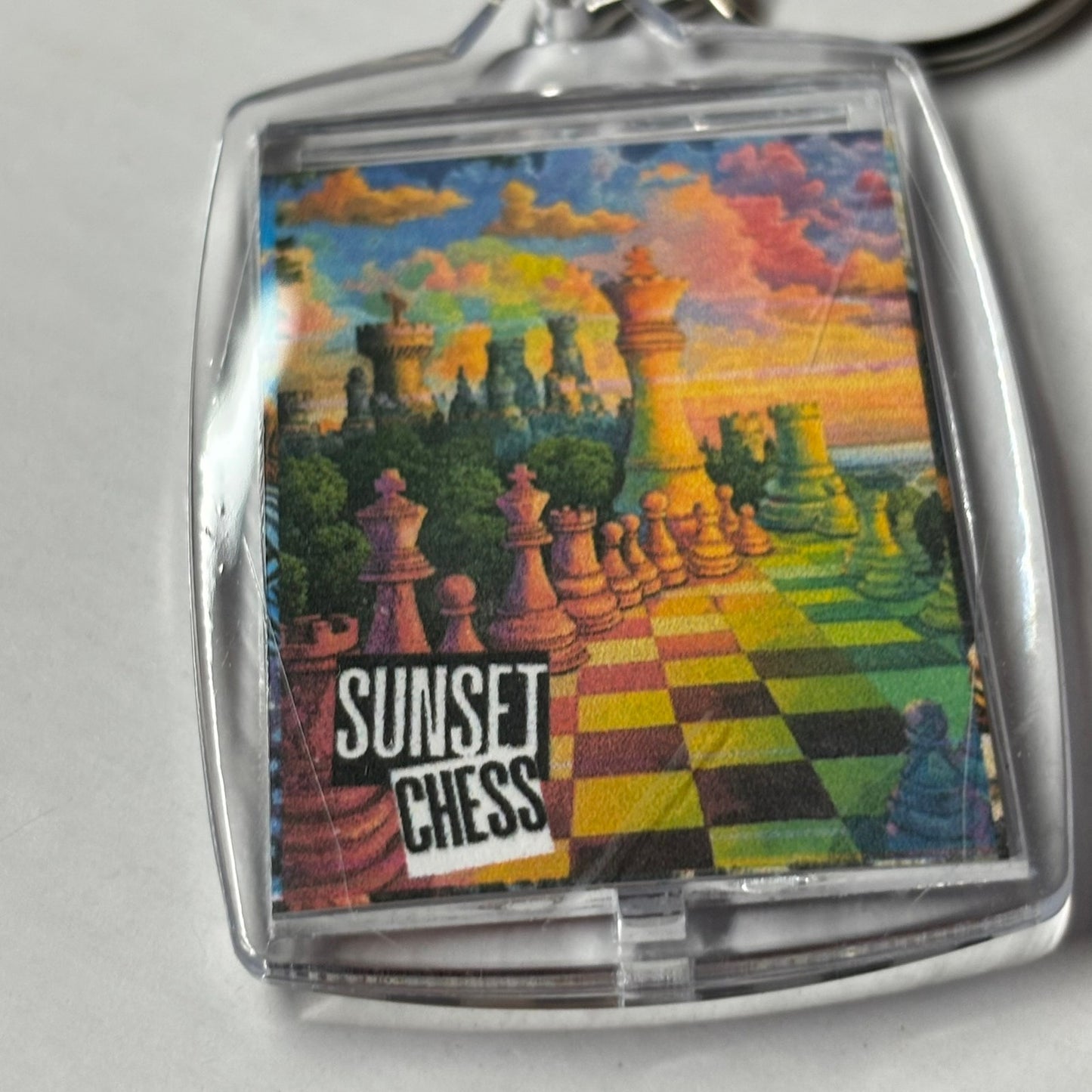 Rainbow Path - Chess  Photo Keychain
