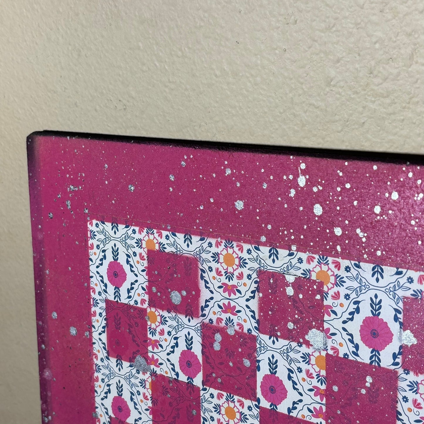 Pink Vintage Pattern - Large Scrapbook Chess Board