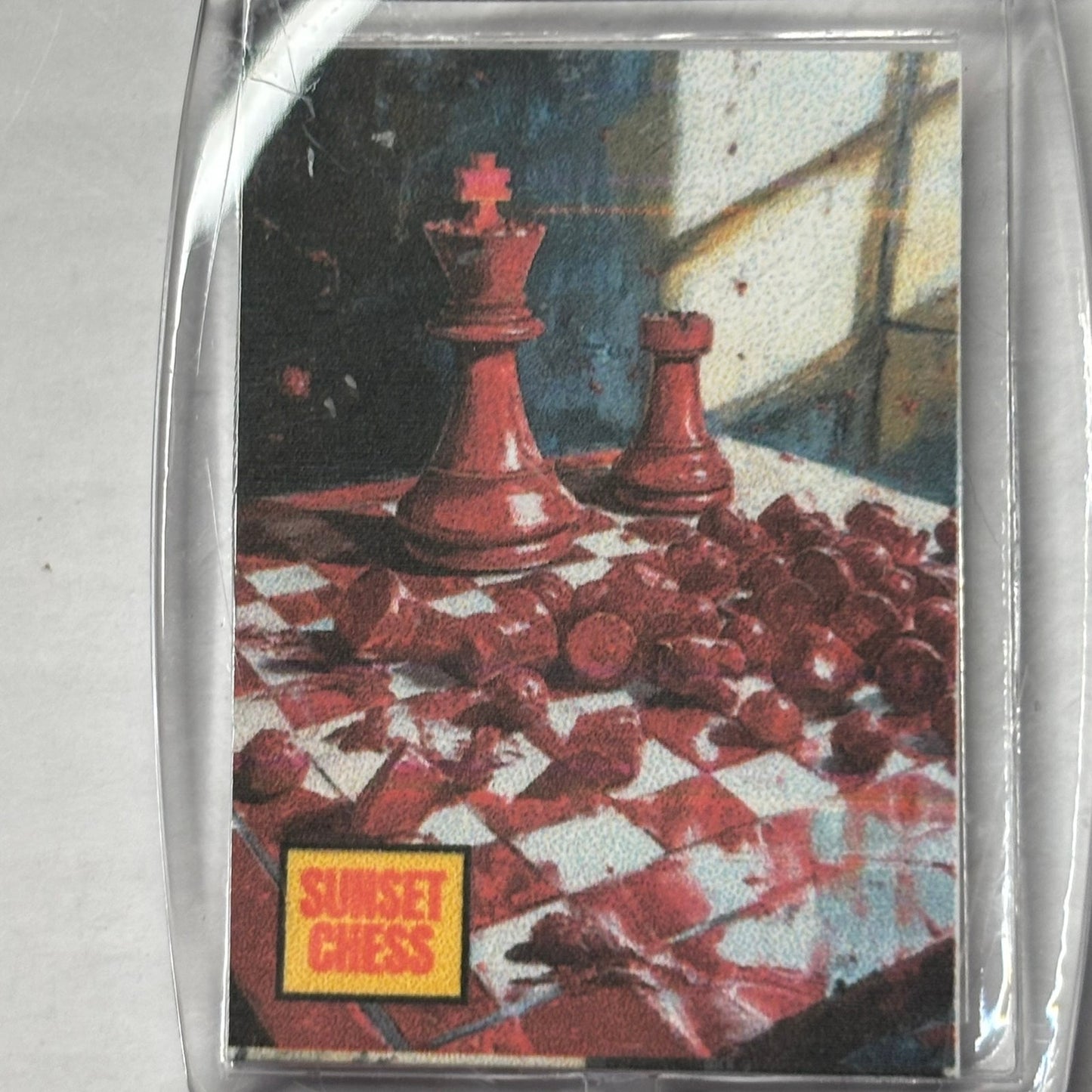 Window Side - Chess  Photo Keychain