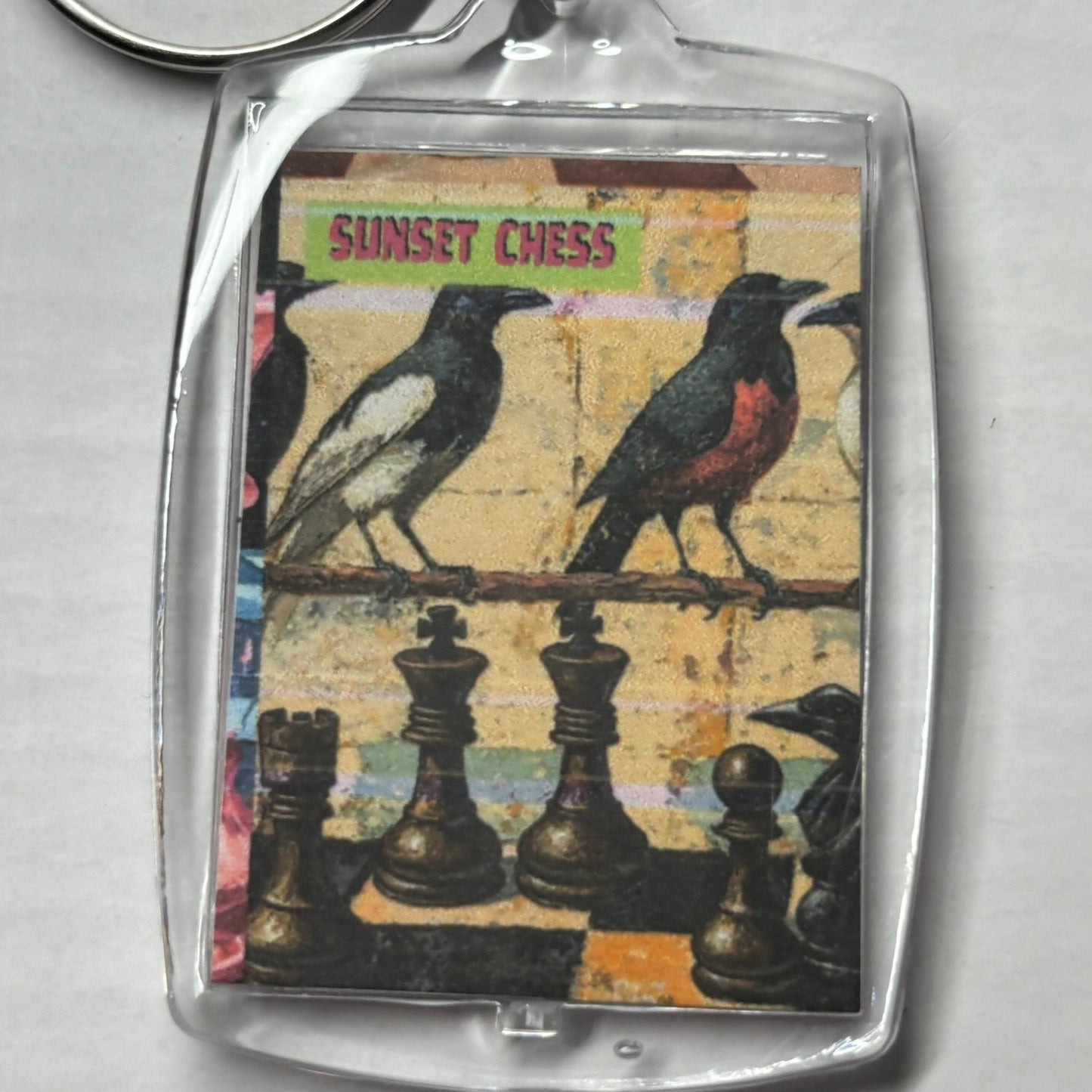 Little Birdies - Chess  Photo Keychain