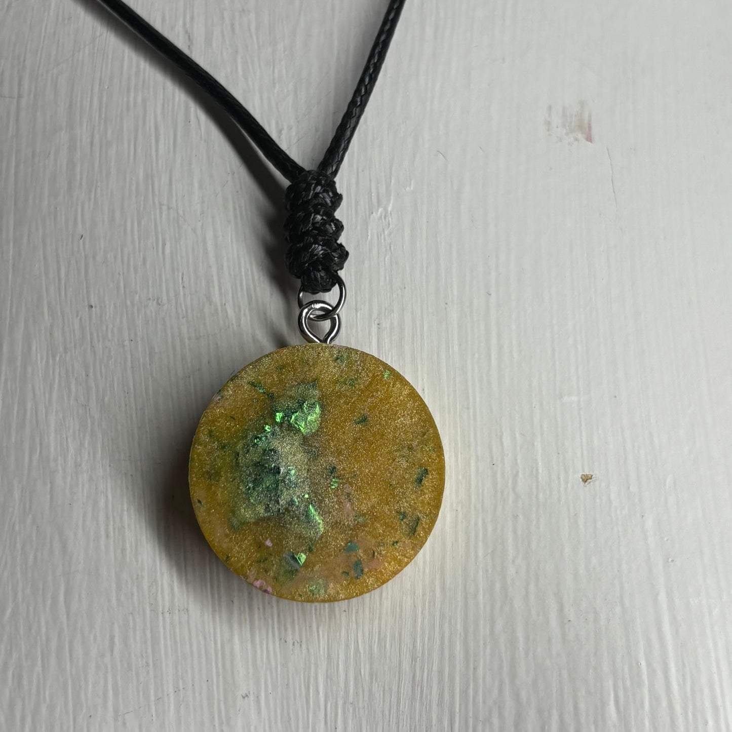 Fantastic Green Pink Queen - Handmade Resin Chess Necklace