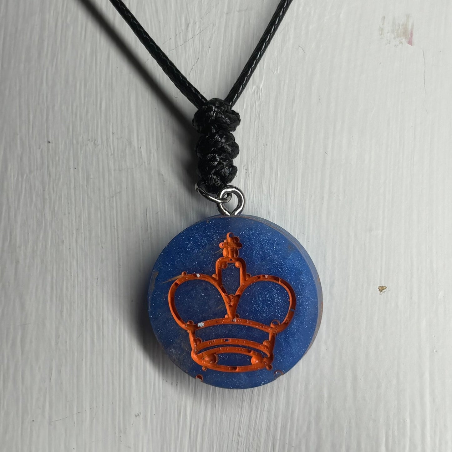 Orange Sea King - Handmade Resin Chess Necklace