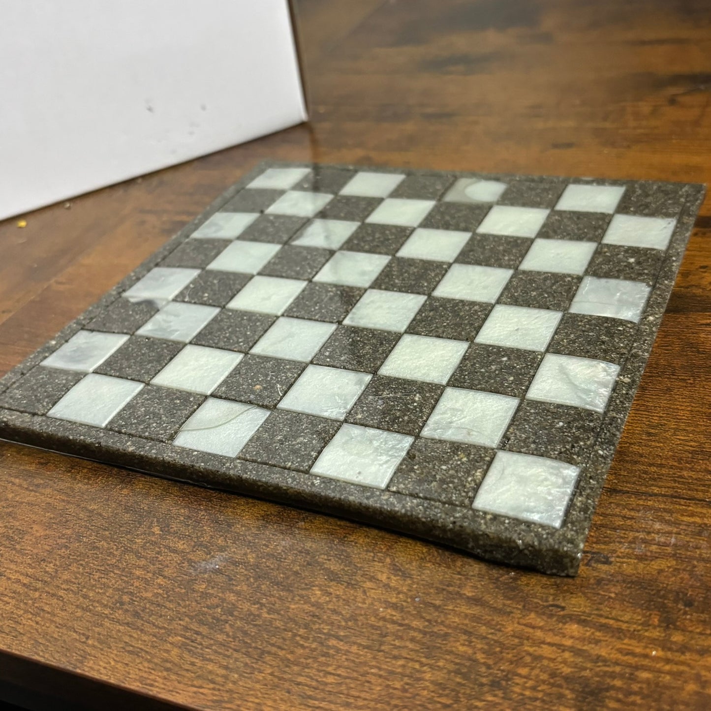 Black Rock & White - Resin Chess Board