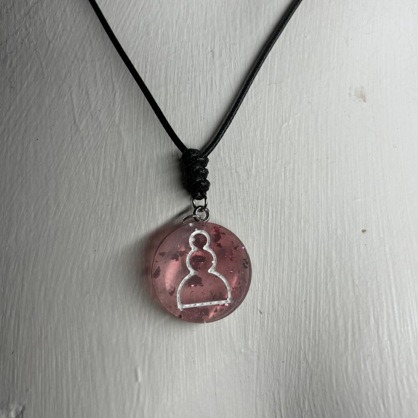 Translucent Pawn - Handmade Resin Chess Necklace