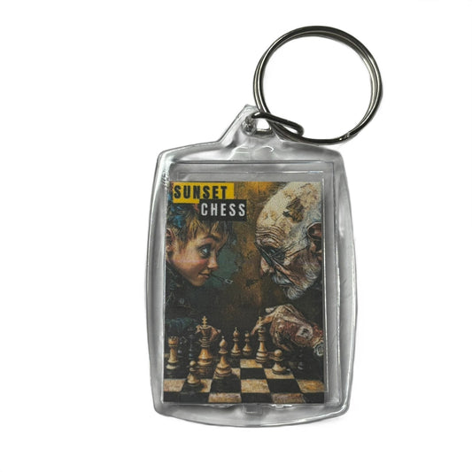 Old vs Young - Chess  Photo Keychain