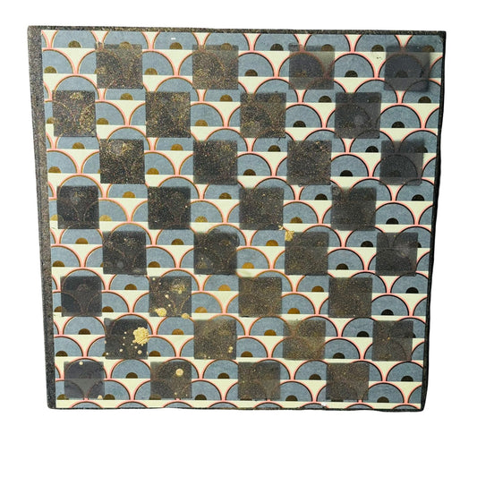 Vintage & Blue - Scrapbook Chess Board