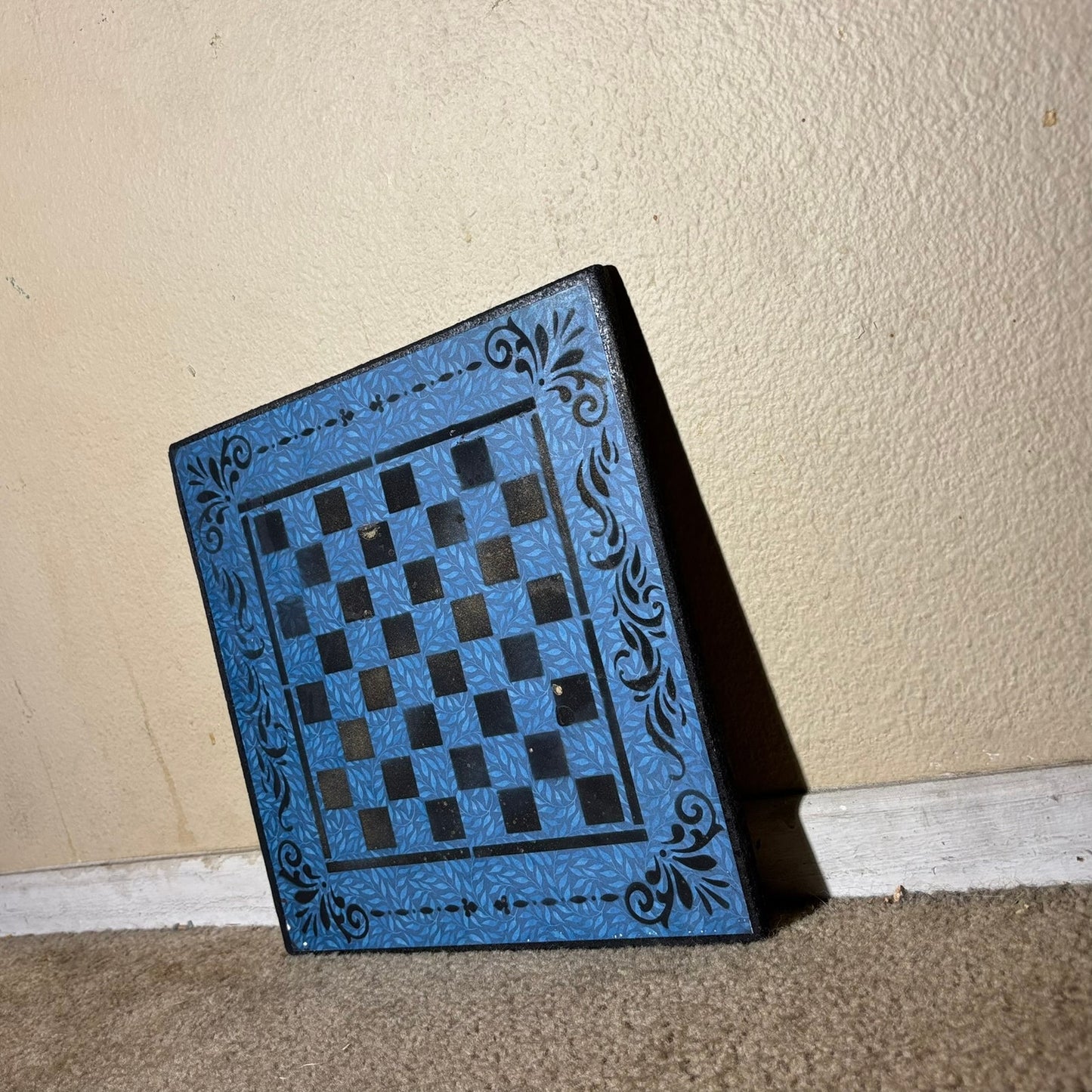 Blue & Black - Scrapbook Chess Board