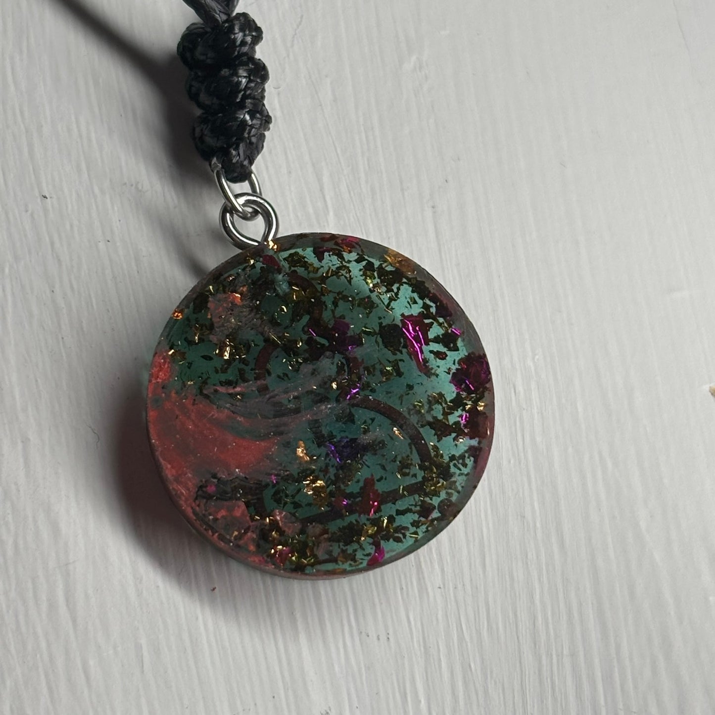 Golden Green Pawn - Handmade Resin Chess Necklace