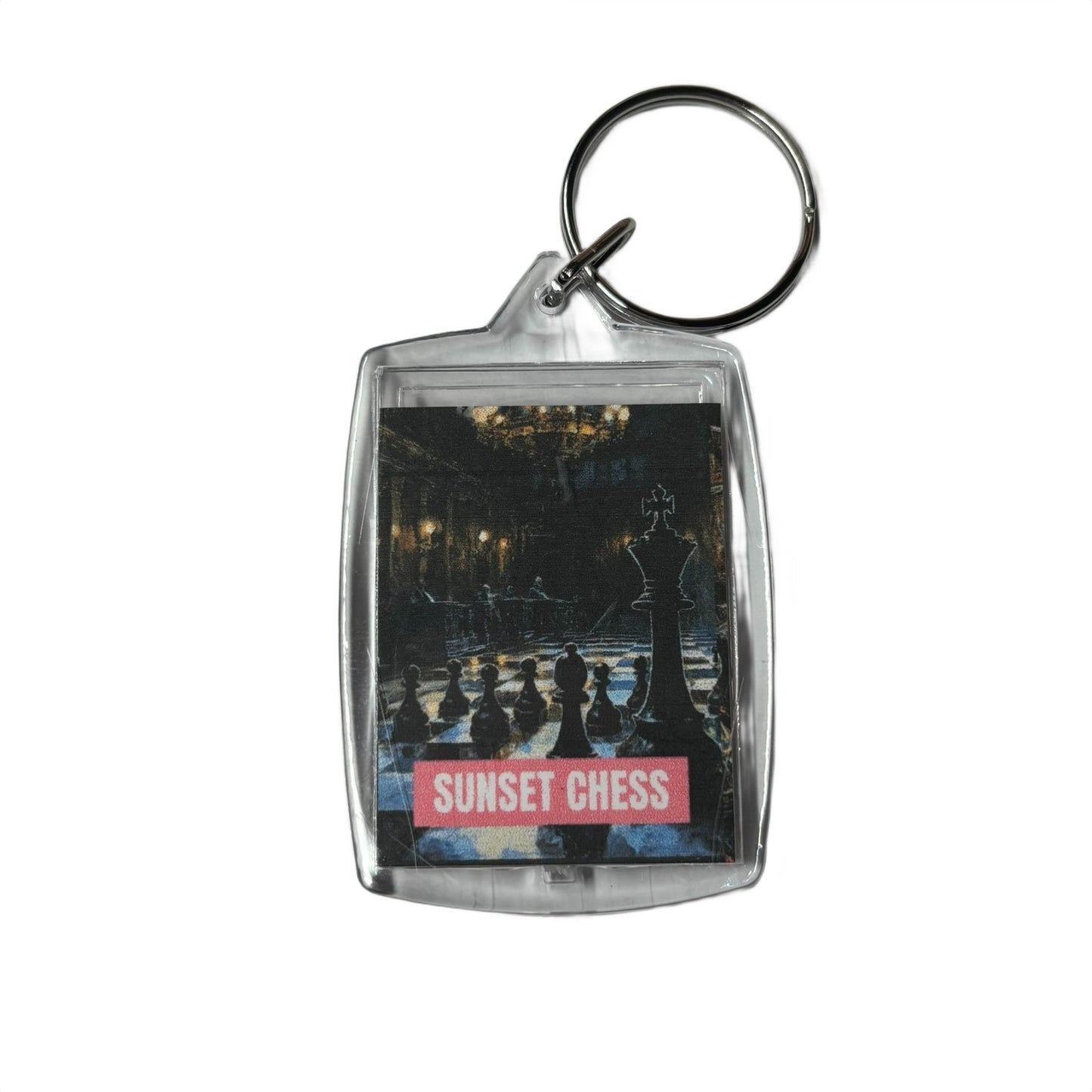 The Dark Hall - Sunset Chess Photo Keychain