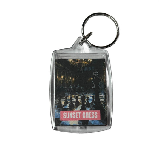 The Dark Hall - Sunset Chess Photo Keychain
