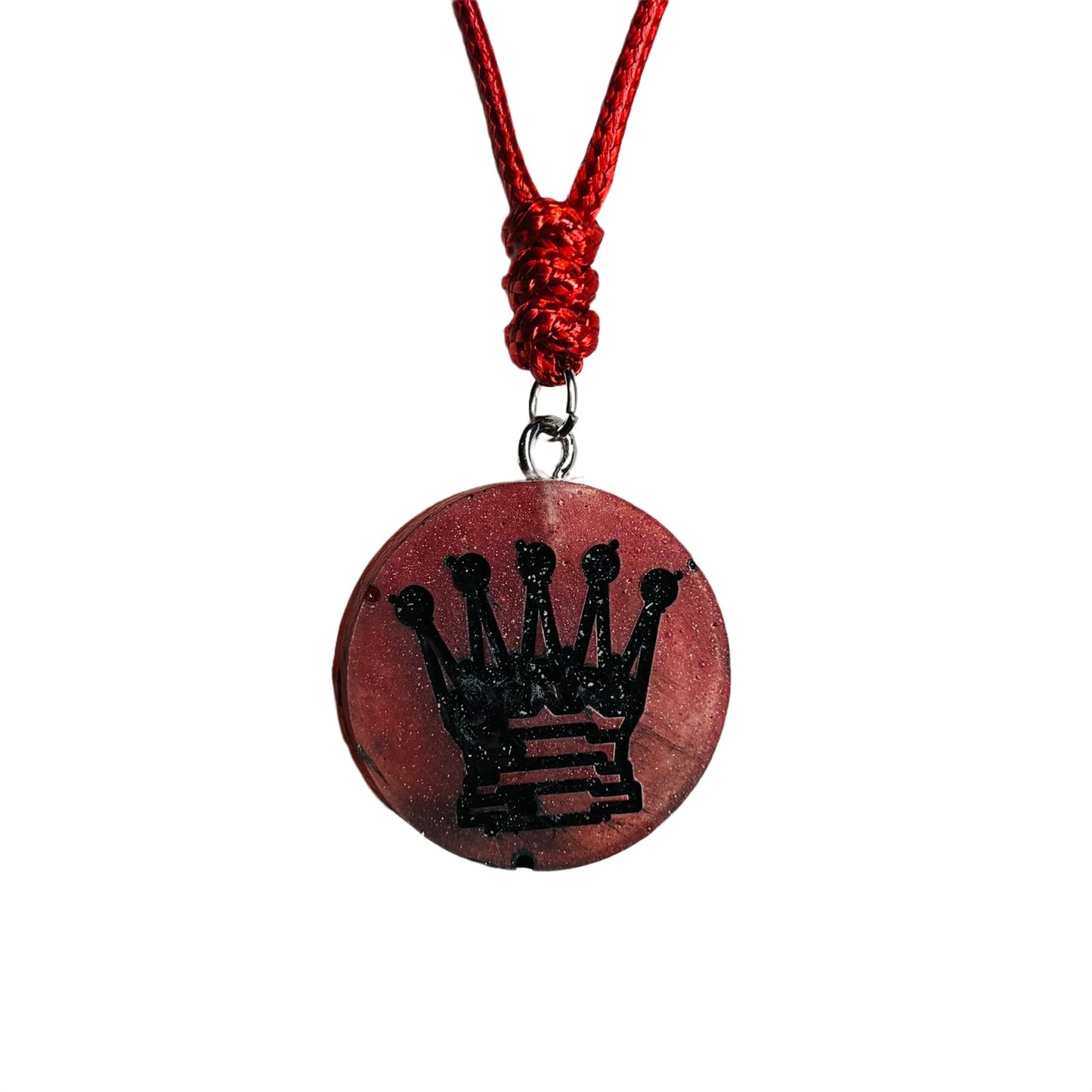 Red Queen - Handmade Resin Chess Necklace