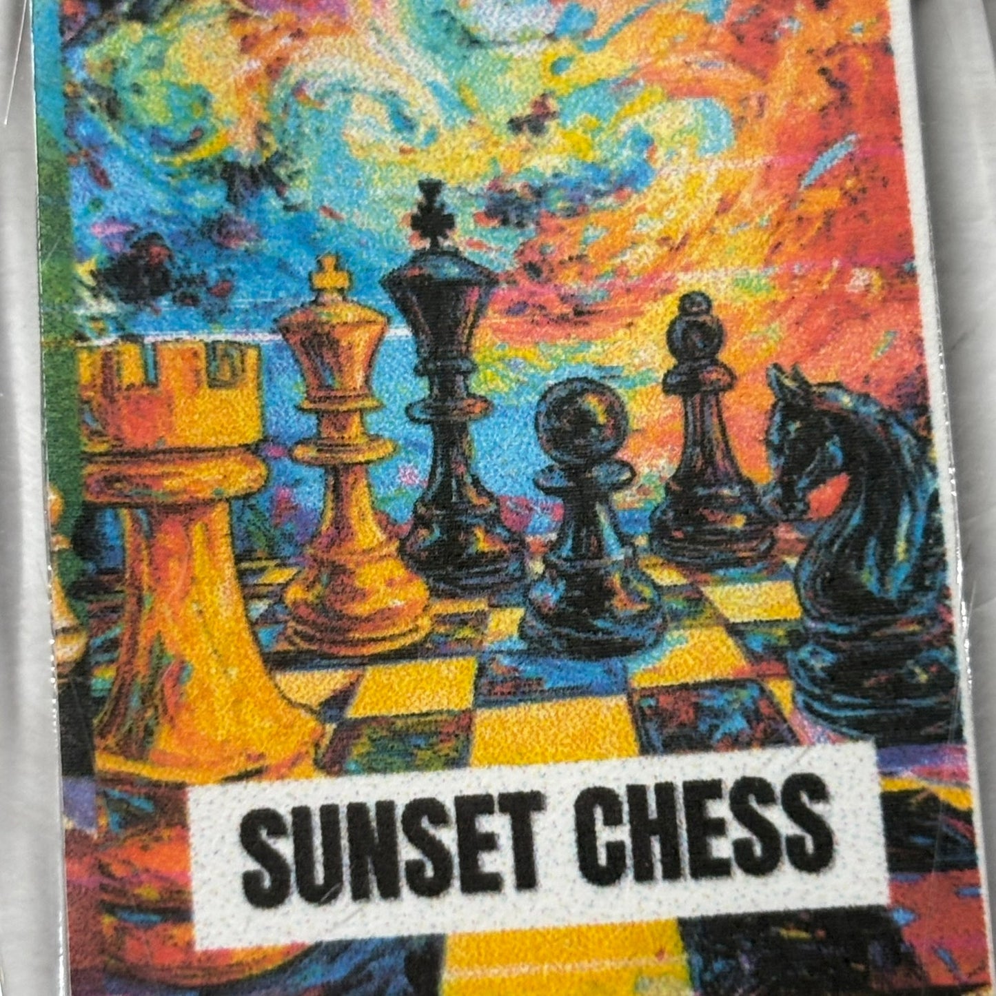 Colorful Backdrop - Chess  Photo Keychain